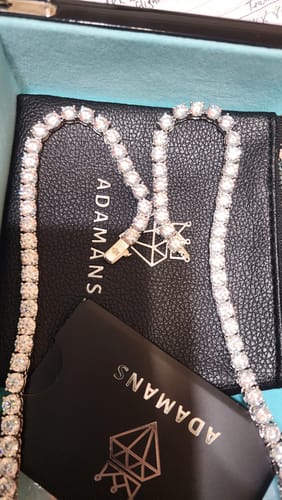 Customer photo review of 6mm Moissanite Tennis Chain - Silver - D Colour - VVS1