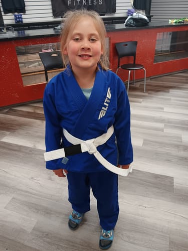 Customer photo review of Core Blue Brazilian Jiu Jitsu Kids BJJ Gi