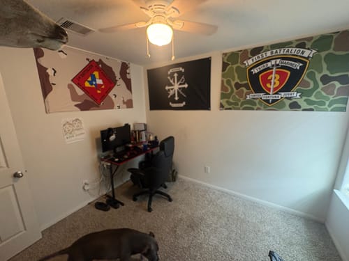 Customer photo review of 1st Battalion 3rd Marines (1/3 Marines) Frog-Skin Camo Wall Flag
