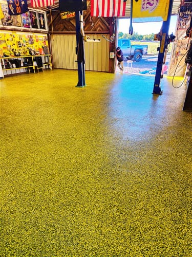 Customer photo review of Polyaspartic Floor Coating - Rockhard Poly 3 Gal. Kit
