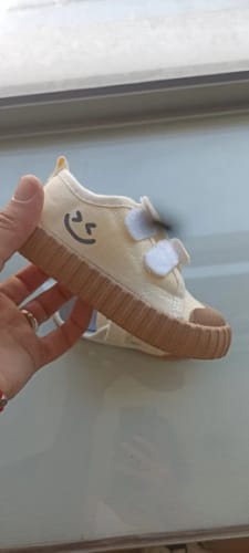 Customer photo review of Smiley Face Rubber Canvas Shoes