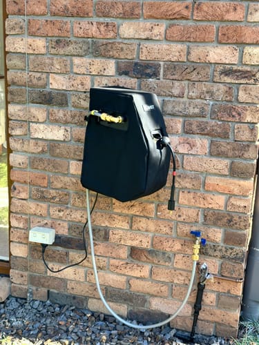 Customer photo review of R18 Wall-Mounted Pressure Washer