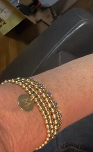 Customer photo review of classic initial juno bracelet (4mm)