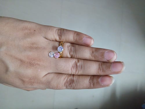 Customer photo review of Ethereal Prism Solitaire Ring