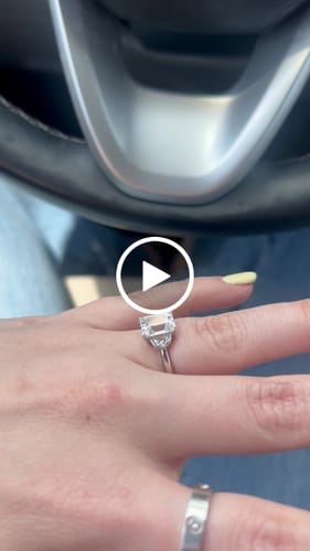 Customer video review of Crescent Moon Solitaire 2.6ct CZ Ring in Sterling Silver