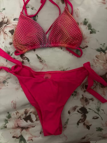 Customer photo review of Bikini con Strass - fucsia