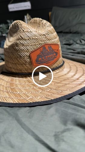 Customer video review of Custom Straw Hats Leather Patches