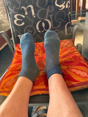 Customer photo review of Premium Merino Wandersocken