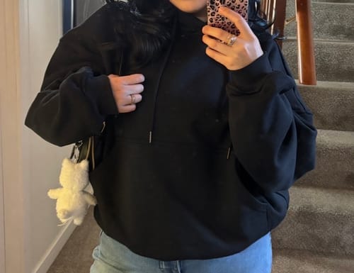 Customer photo review of Cropped Oversized Hoodie
