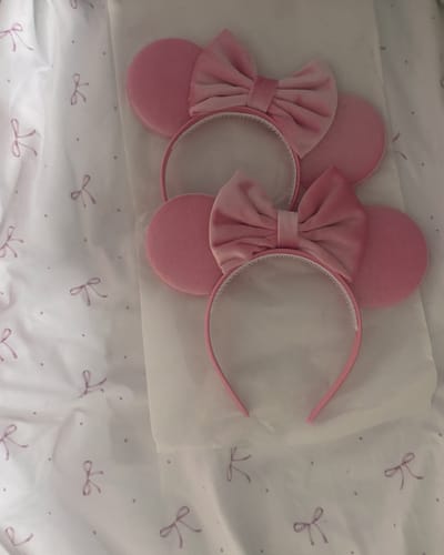 Customer photo review of Pink Velvet Mickey Ears