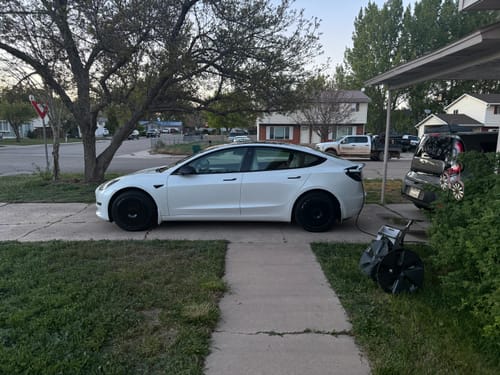 Customer photo review of EVAAM® Stylish Fully Wrapped Wheel Hubcap For Tesla Model 3/Y (4 PCS)