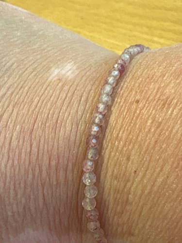 Customer photo review of Rosenquarz Armband - Perlen
