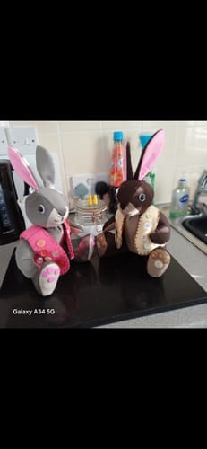 Customer photo review of Memory Bunny PDF Pattern