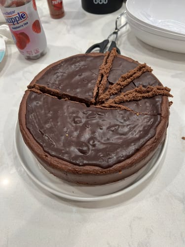 Customer photo review of Chocolate Cheesecake