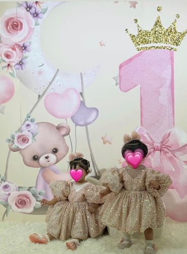 Customer photo review of Girl Formal Dresses Baby Girl Pageant Flowers Dress Toddler Sequins Cake Birthday Party Dress