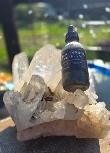 Customer photo review of Dragon Rider Bath & Body Oil