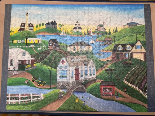 Customer photo review of 1000 Piece Collage Photo Puzzle