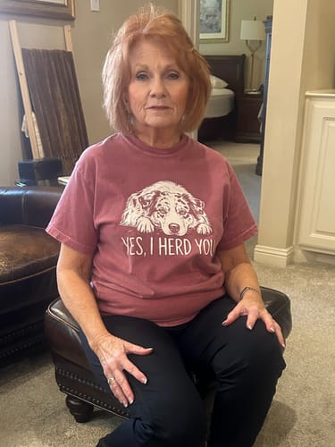 Customer photo review of Australian Shepherd Herd You T-Shirt