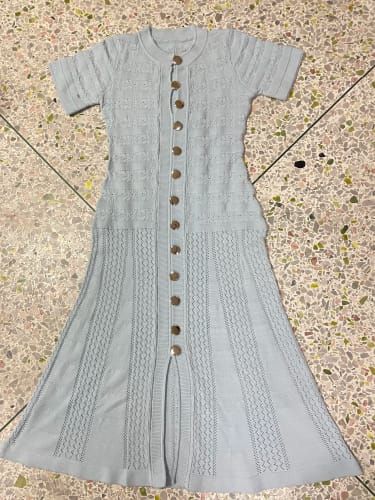 Customer photo review of Quinn Ribbed Knit Midi Dress