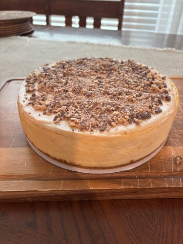 Customer photo review of Salted Caramel Cheesecake