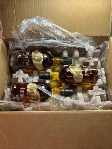 Customer photo review of Buffalo Trace Bourbon Whiskey 6 Pack