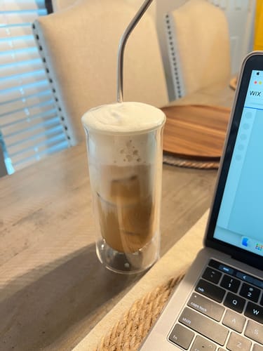 Customer photo review of FLUR Iced Coffee Glasses