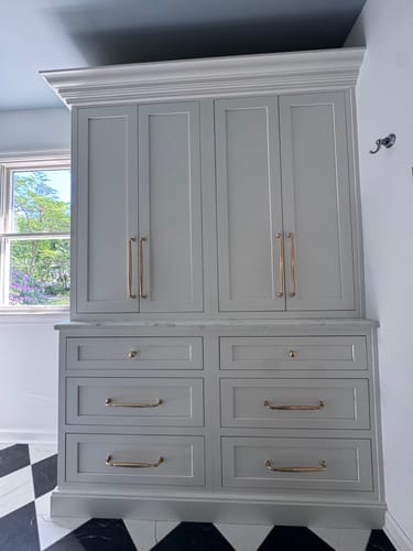 Customer photo review of Classic Cabinet Pulls - Unlacquered Brass Polished