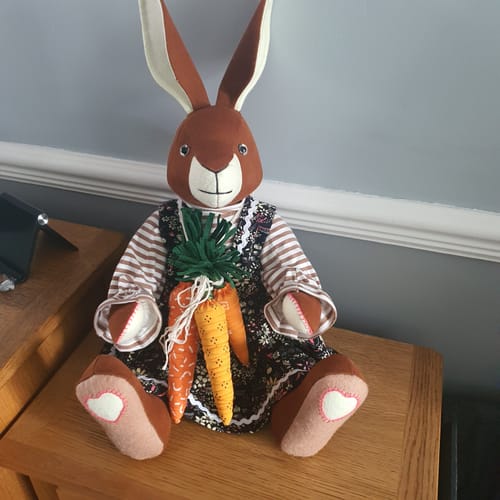 Customer photo review of Memory Bunny PDF Pattern