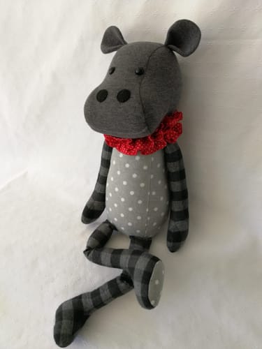 Customer photo review of Hippo Cuddle Doll FREE PATTERN