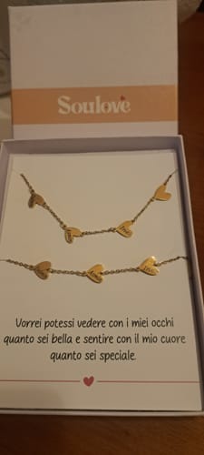 Customer photo review of Set Mamma ✦ Collana e Bracciale con Cuoricini personalizzati