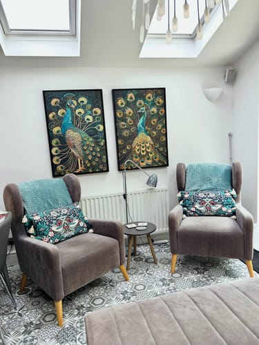 Customer photo review of Luxe Peacock Set of 2 Prints