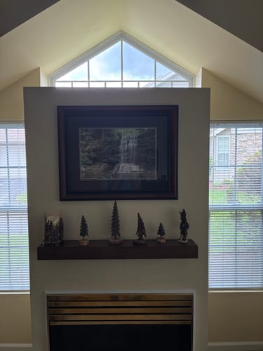 Customer photo review of Modern 3" Thick Floating Shelves
