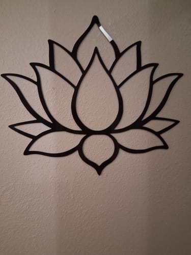 Customer photo review of Lotus Flower - Metal Wall Art
