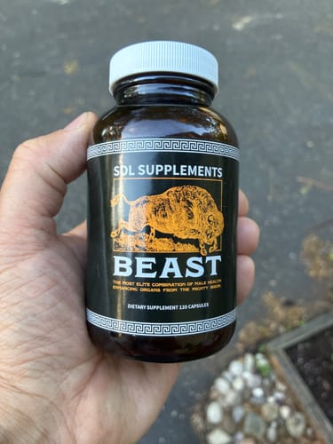 Customer photo review of Sol Supplements BEAST: Freeze-Dried Male Bison Organ Complex