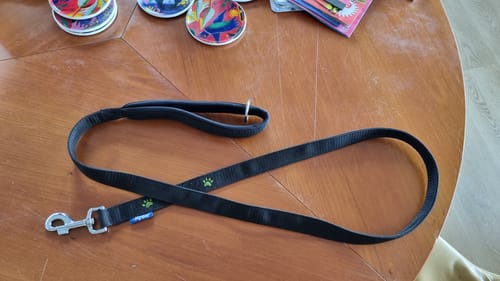 Customer photo review of Dog lead with Name - Fleece handle | 4Kyon
