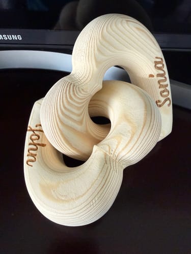 Customer photo review of Romantic Couple - Personalized Infinity Heart Sculpture