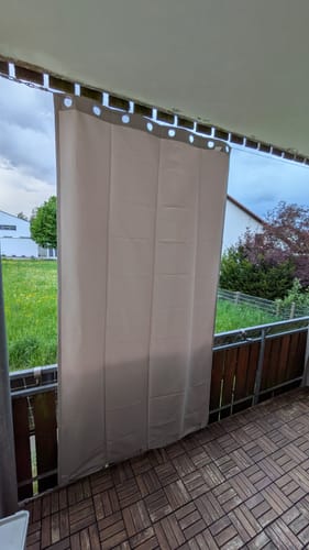 Customer photo review of Outdoor Vorhang Wasserdicht und Winddicht Wärmedämmend 1 Panel
