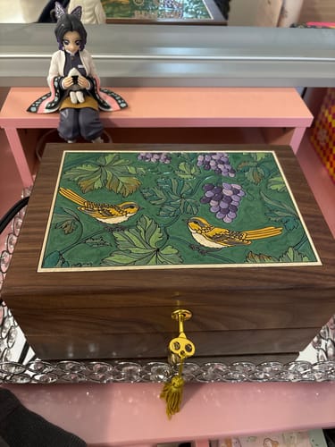 Customer photo review of Vinebird Solid Wood Jewelry Box with Dual Drawers