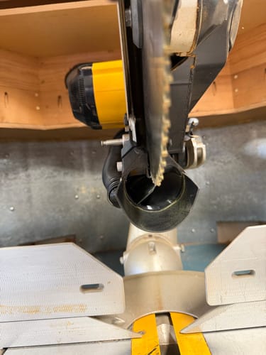 Customer photo review of Dust Collection Chute for Dewalt DW708 Sliding Miter Saw