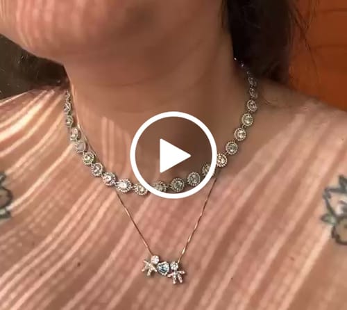 Customer video review of Collana Tennis Halo
