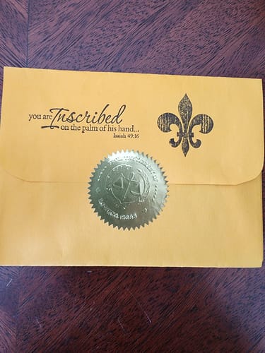 Customer photo review of My Book Embosser – Custom Book Embosser