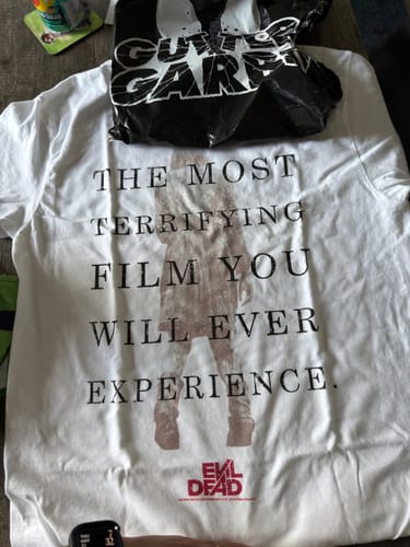 Customer photo review of Evil Dead 2013: Classic T-Shirt (Comfort Colors)