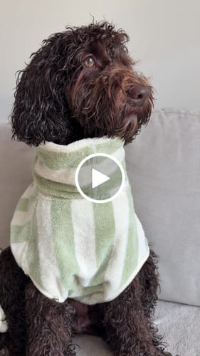 Customer video review of Matcha Stripe | The Cosy Cloak Drying Robe