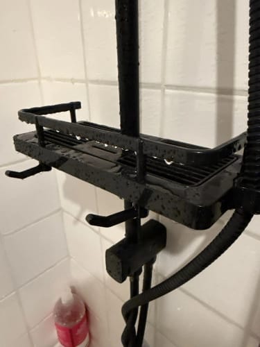 Customer photo review of Duschregal ohne Bohren – höhenverstellbare Stange