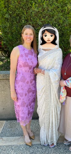 Customer photo review of Daphne Midi Dress by ML Monique Lhuillier - RENTAL