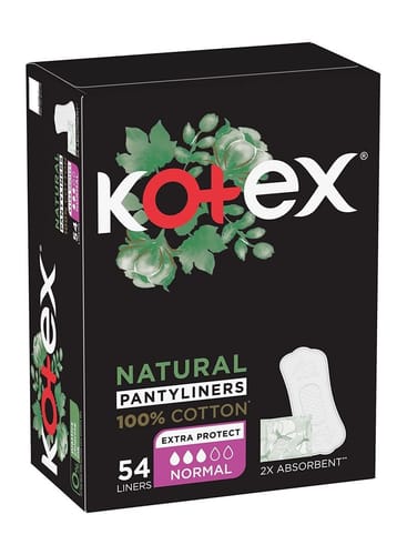 Customer photo review of Kotex Natural 100% Cotton Panty Liners – Normal Size, 54 Count