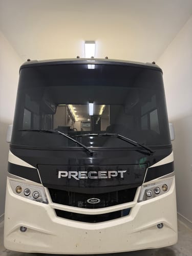 Customer's Precept RV with FlexFilm applied to the large front windshield.