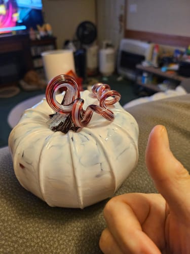 Customer photo review of shh... SECRET $25 VIP Mystery Glass Pumpkin