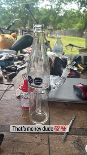 Customer photo review of DIY Bong Kit - Water Pipe Drilling Kit for Decanters, Vases & Bottles
