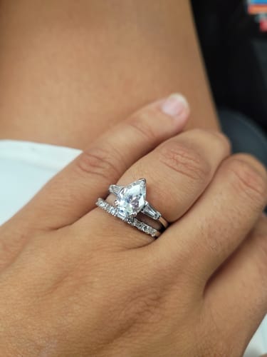 Customer photo review of Art Deco CZ Eternity Ring in Sterling Silver
